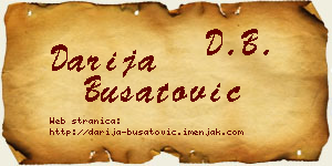 Darija Bušatović vizit kartica